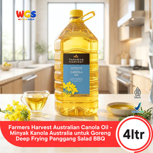 Farmers Harvest Australian Canola Oil 4L - Minyak Kanola Australia untuk Goreng Deep Frying Panggang Salad BBQ