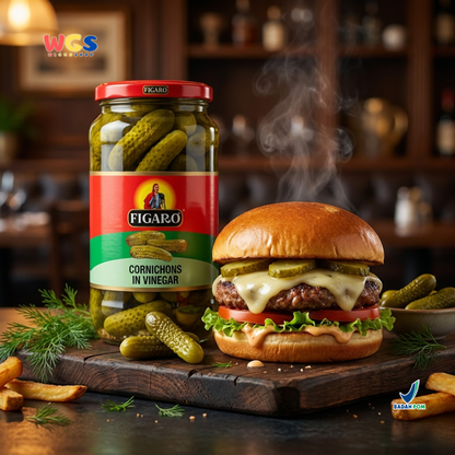 Figaro Gherkins Cornichons in Vinegar 935g - Pickled Young Cucumbers