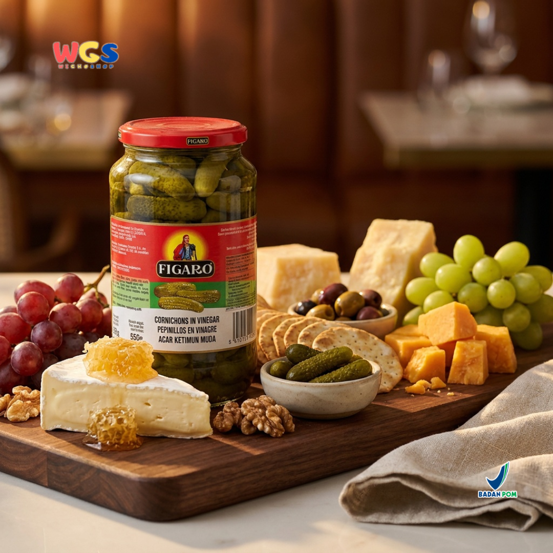 Figaro Gherkins Cornichons in Vinegar 935g - Pickled Young Cucumbers