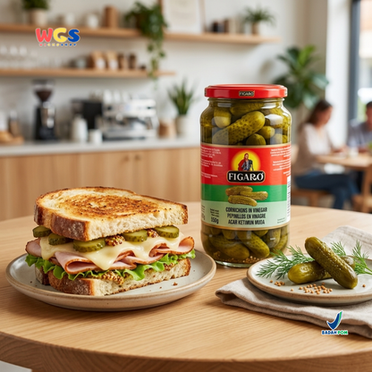 Figaro Gherkins Cornichons in Vinegar 935g - Pickled Young Cucumbers