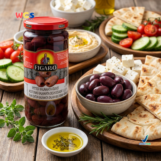 Figaro Pitted Kalamata Olives 450g - Kalamata Olives