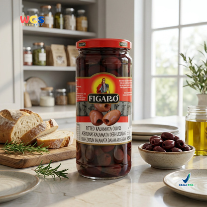 Figaro Pitted Kalamata Olives 450g - Kalamata Olives