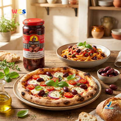 Figaro Pitted Kalamata Olives 450g - Kalamata Olives