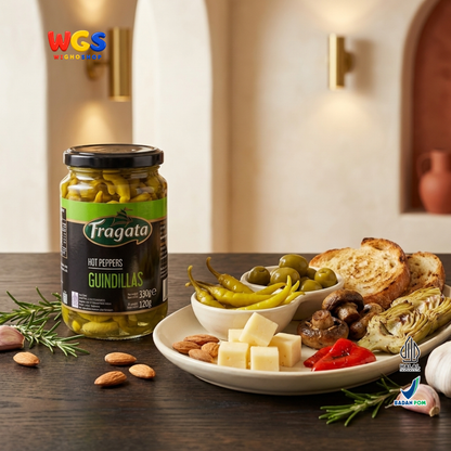 Fragata Acar Cabai Rawit Hijau Guindillas 330g - Hot Peppers Spanyol Pickled Green Chili Tapas Sandwich Salad