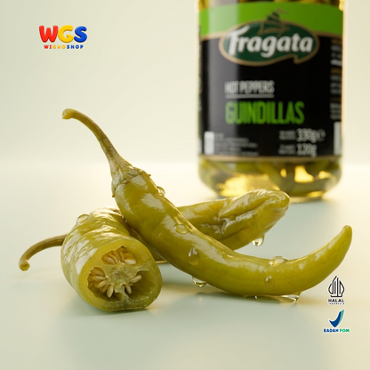 Fragata Acar Cabai Rawit Hijau Guindillas 330g - Hot Peppers Spanyol Pickled Green Chili Tapas Sandwich Salad