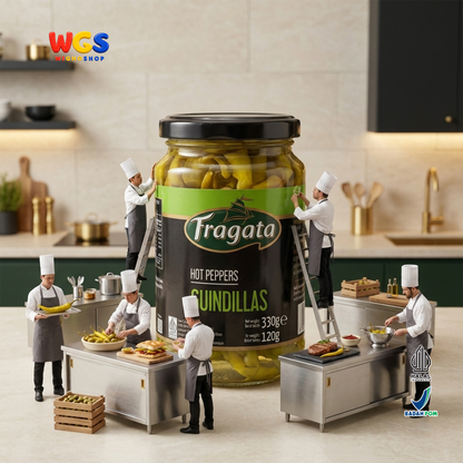 Fragata Acar Cabai Rawit Hijau Guindillas 330g - Hot Peppers Spanyol Pickled Green Chili Tapas Sandwich Salad