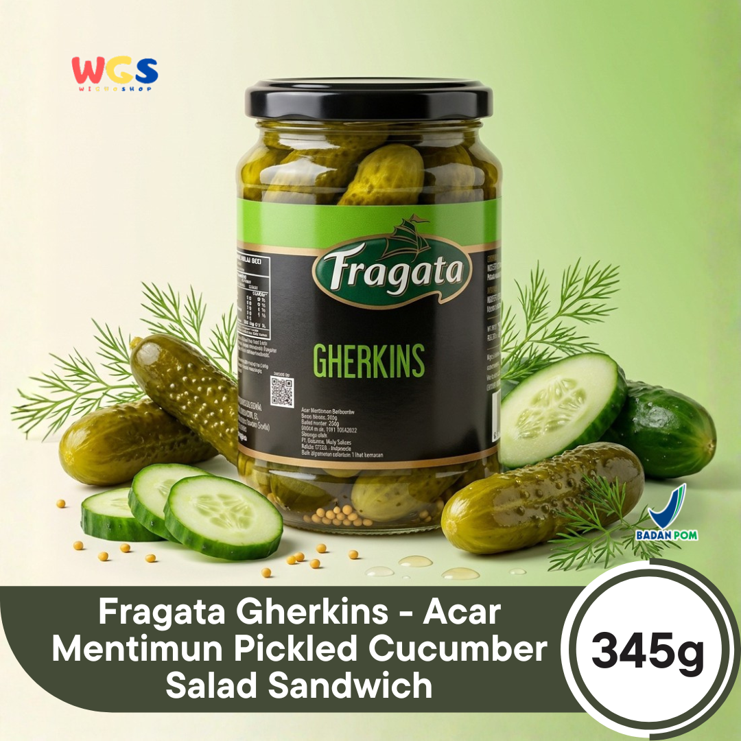 Fragata Gherkins 345g - Acar Mentimun Pickled Cucumber Salad Sandwich