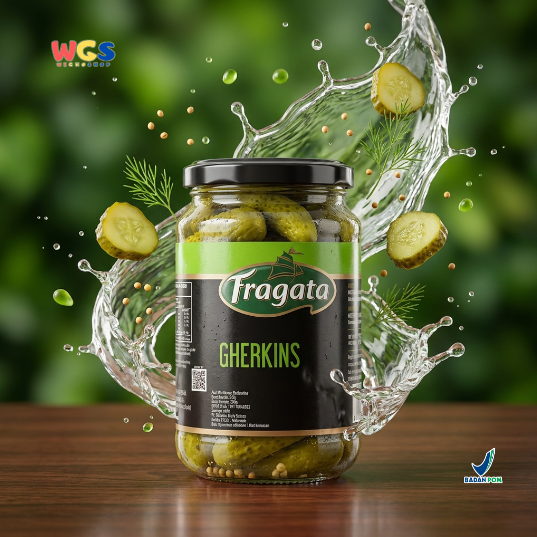 Fragata Gherkins 345g - Acar Mentimun Pickled Cucumber Salad Sandwich