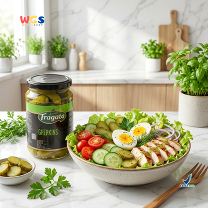 Fragata Gherkins 345g - Acar Mentimun Pickled Cucumber Salad Sandwich