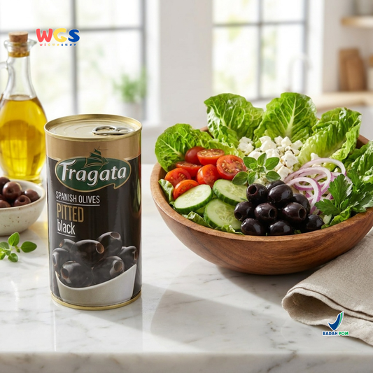 Fragata Spanish Olives Pitted Black 350g - Zaitun Hitam Tanpa Biji Spanyol