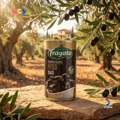 Fragata Spanish Olives Pitted Black 350g - Zaitun Hitam Tanpa Biji Spanyol
