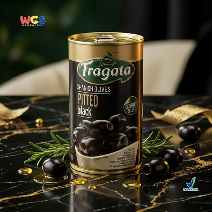 Fragata Spanish Olives Pitted Black 350g - Zaitun Hitam Tanpa Biji Spanyol