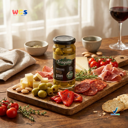 Fragata Spanish Olives Pitted Green 230g - Zaitun Hijau Tanpa Biji Spanyol