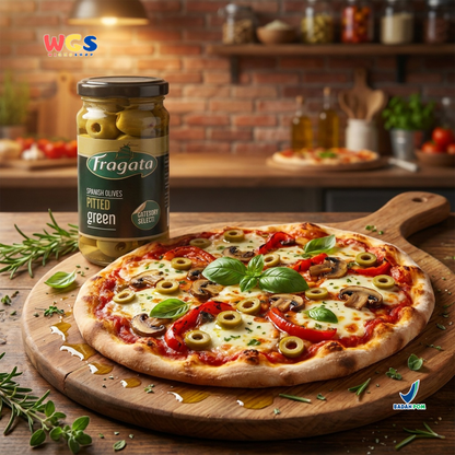 Fragata Spanish Olives Pitted Green 230g - Zaitun Hijau Tanpa Biji Spanyol