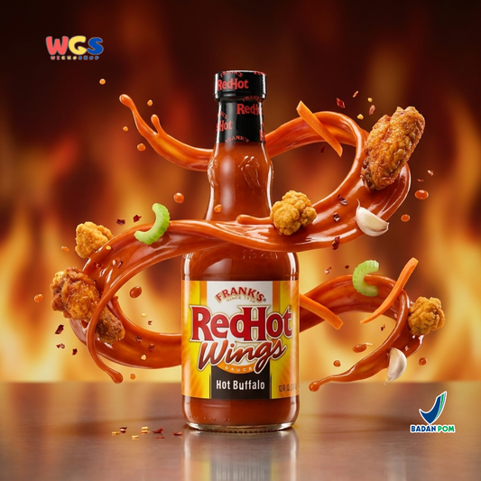 Frank's RedHot Wings Sauce Hot Buffalo 354ml - Saus Buffalo Pedas Ayam Wings BBQ Marinasi Cocolan Dapur