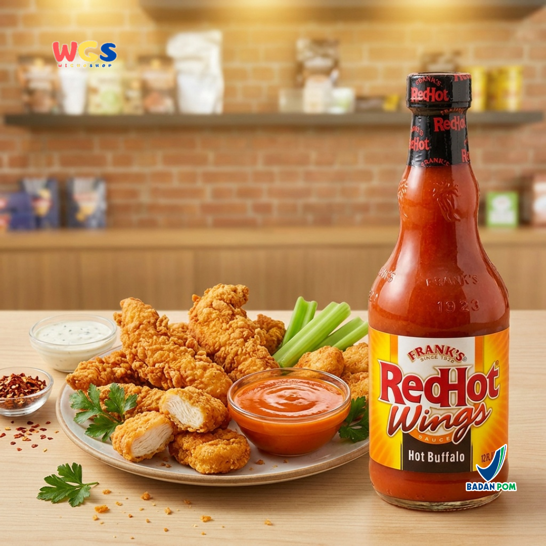 Frank's RedHot Wings Sauce Hot Buffalo 354ml - Saus Buffalo Pedas Ayam Wings BBQ Marinasi Cocolan Dapur