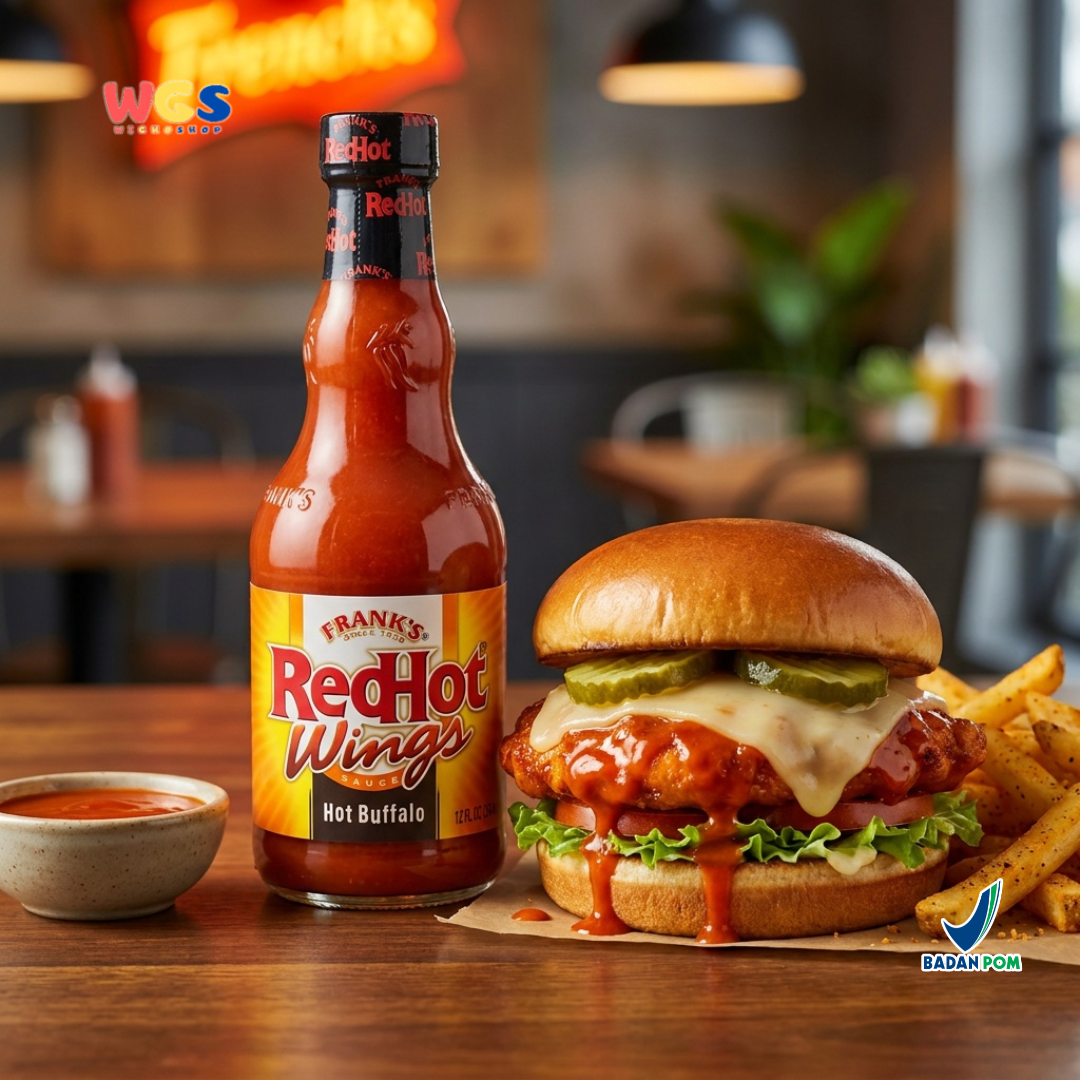 Frank's RedHot Wings Sauce Hot Buffalo 354ml - Saus Buffalo Pedas Ayam Wings BBQ Marinasi Cocolan Dapur