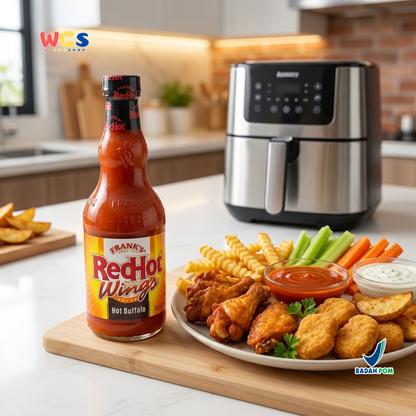 Frank's RedHot Wings Sauce Hot Buffalo 354ml - Saus Buffalo Pedas Ayam Wings BBQ Marinasi Cocolan Dapur