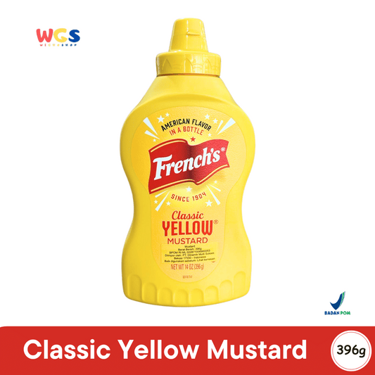 French's Classic Yellow Mustard 396g – Classic Yellow Mustard Sauce No Artificial Flavors