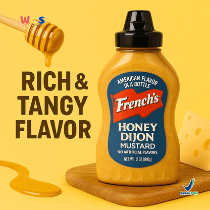 French's Honey Dijon Mustard 340g – Honey Dijon Mustard Sauce Without Artificial Flavors