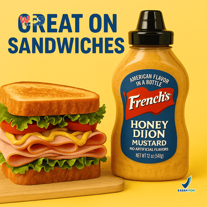 French's Honey Dijon Mustard 340g – Honey Dijon Mustard Sauce Without Artificial Flavors