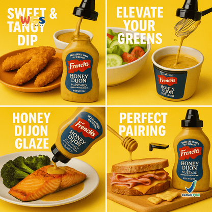 French's Honey Dijon Mustard 340g – Honey Dijon Mustard Sauce Without Artificial Flavors