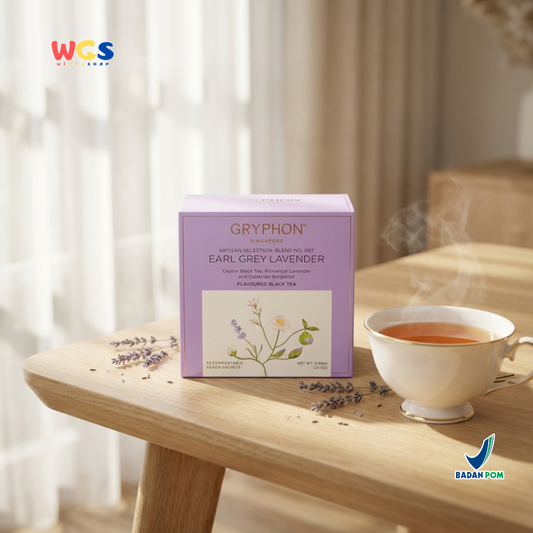 GRYPHON Earl Grey Lavender Tea 25g (10 Sachet) – Teh Hitam Premium dengan Lavender & Bergamot