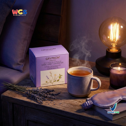 GRYPHON Earl Grey Lavender Tea 25g (10 Sachet) – Teh Hitam Premium dengan Lavender & Bergamot