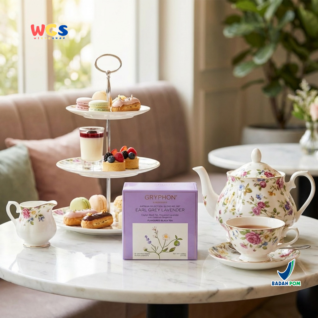 GRYPHON Earl Grey Lavender Tea 25g (10 Sachet) – Teh Hitam Premium dengan Lavender & Bergamot