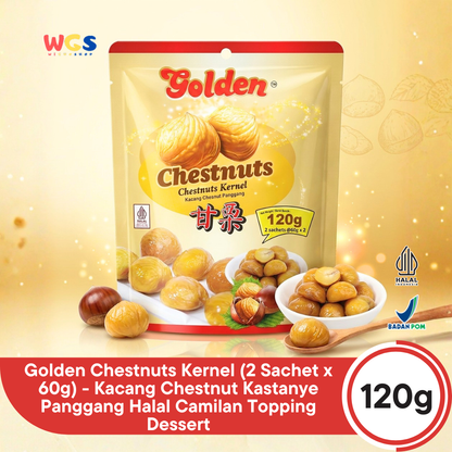 Golden Chestnuts Kernel 120g (2 Sachets x 60g) – Ready-to-Eat Roasted Chestnuts