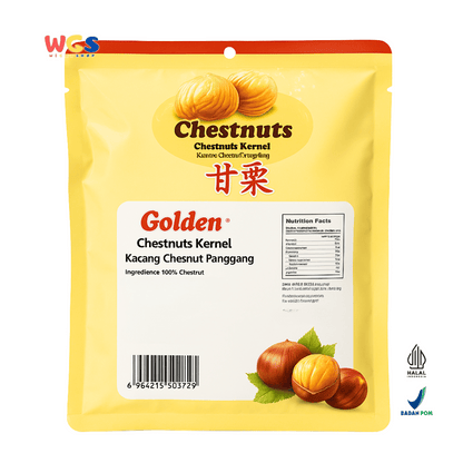 Golden Chestnuts Kernel 120g (2 Sachet x 60g) – Kacang Kastanye Panggang Siap Santap Praktis