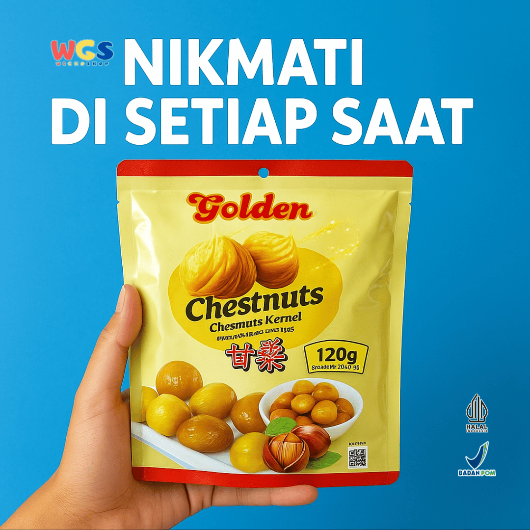 Golden Chestnuts Kernel 120g (2 Sachet x 60g) – Kacang Kastanye Panggang Siap Santap Praktis