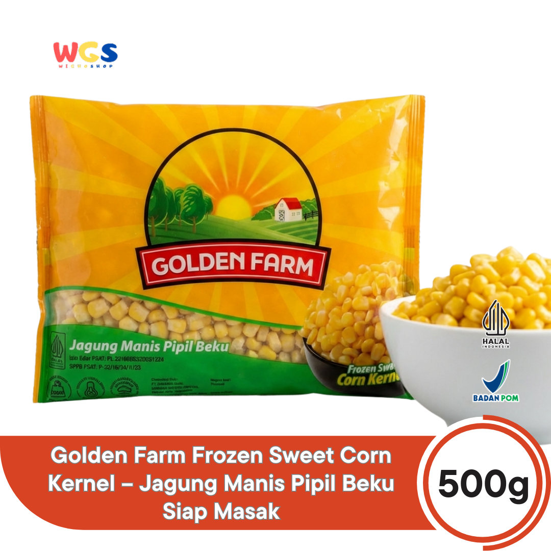 Golden Farm Frozen Sweet Corn Kernel 500g - Jagung Manis Pipil Beku Siap Masak