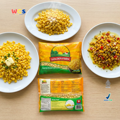 Golden Farm Frozen Sweet Corn Kernel 500g - Jagung Manis Pipil Beku Siap Masak