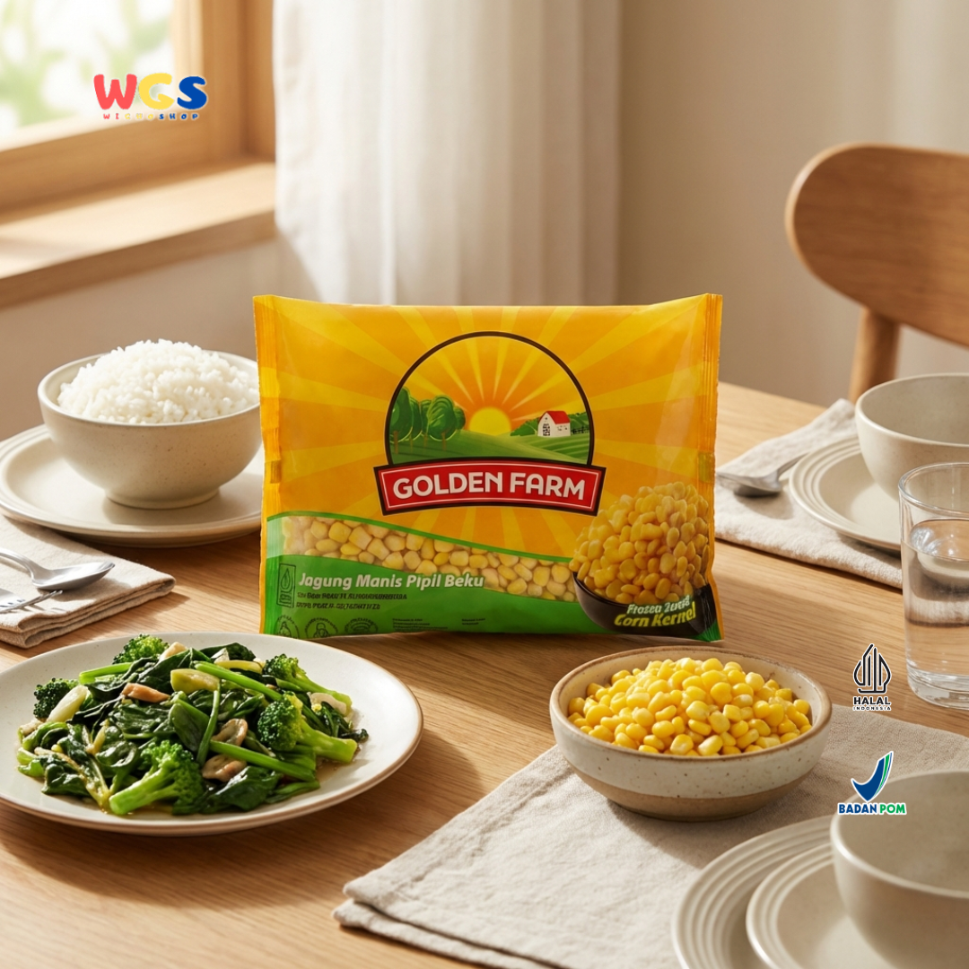 Golden Farm Frozen Sweet Corn Kernel 500g - Jagung Manis Pipil Beku Siap Masak