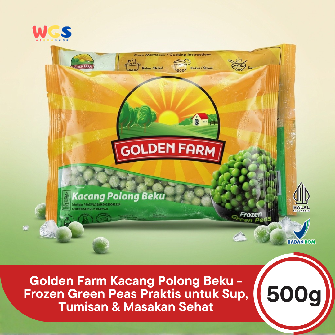 Golden Farm Frozen Green Peas 500g - Quality, Fresh &amp; Convenient Frozen Peas