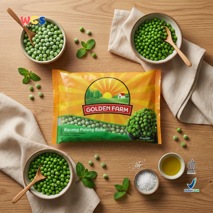 Golden Farm Frozen Green Peas 500g - Quality, Fresh &amp; Convenient Frozen Peas