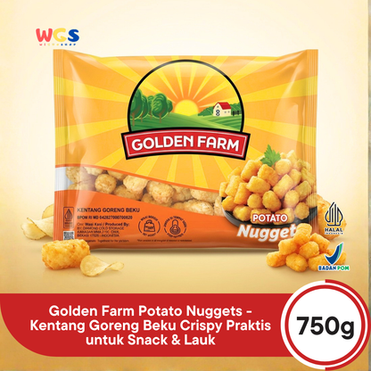 Golden Farm Potato Nuggets 750g - Kentang Goreng Beku Crispy Praktis untuk Snack & Lauk