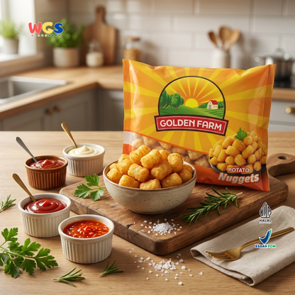 Golden Farm Potato Nuggets 750g - Kentang Goreng Beku Crispy Praktis untuk Snack & Lauk