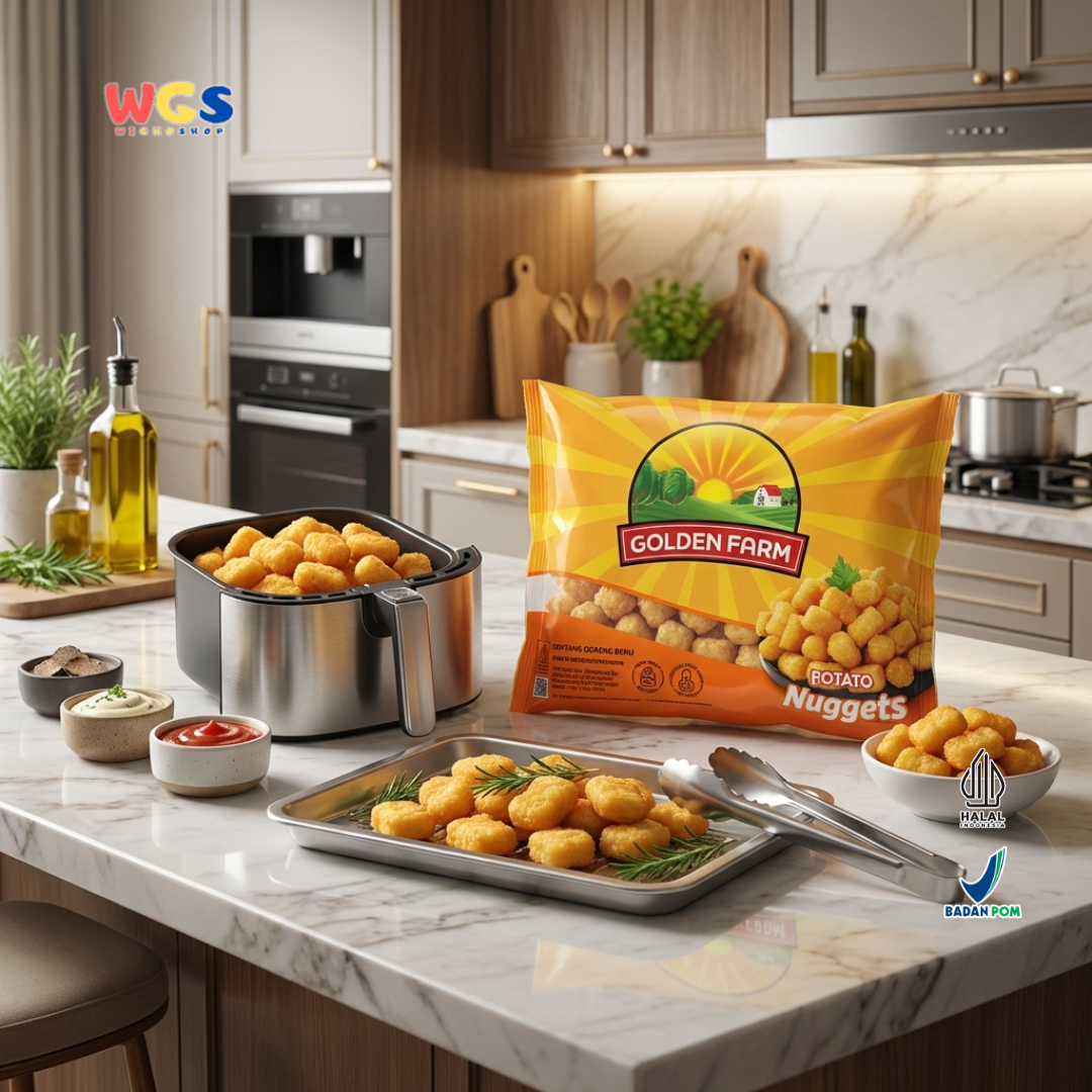 Golden Farm Potato Nuggets 750g - Kentang Goreng Beku Crispy Praktis untuk Snack & Lauk
