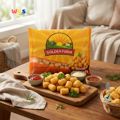 Golden Farm Potato Nuggets 750g - Kentang Goreng Beku Crispy Praktis untuk Snack & Lauk