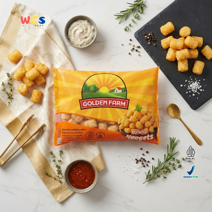 Golden Farm Potato Nuggets 750g - Kentang Goreng Beku Crispy Praktis untuk Snack & Lauk