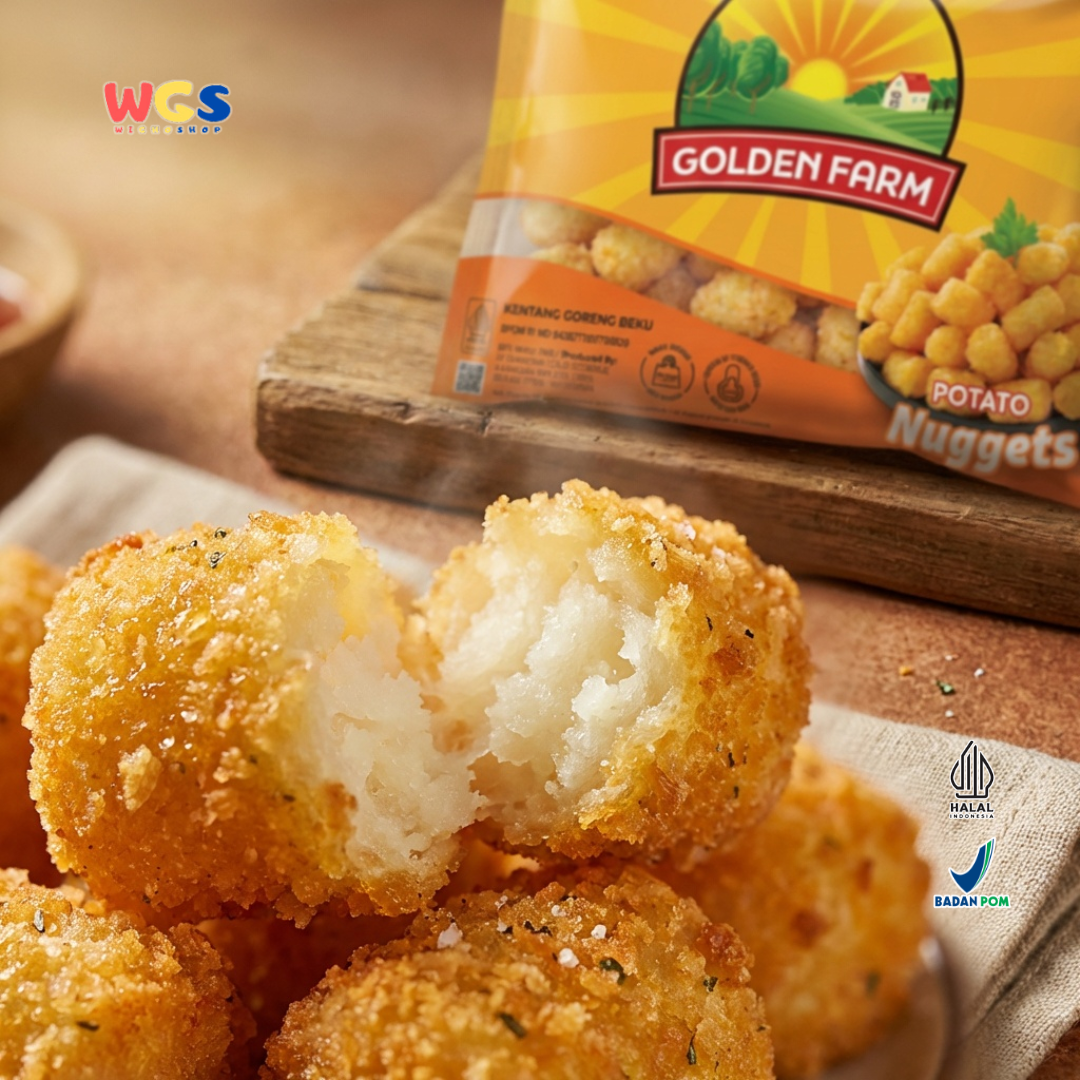 Golden Farm Potato Nuggets 750g - Kentang Goreng Beku Crispy Praktis untuk Snack & Lauk