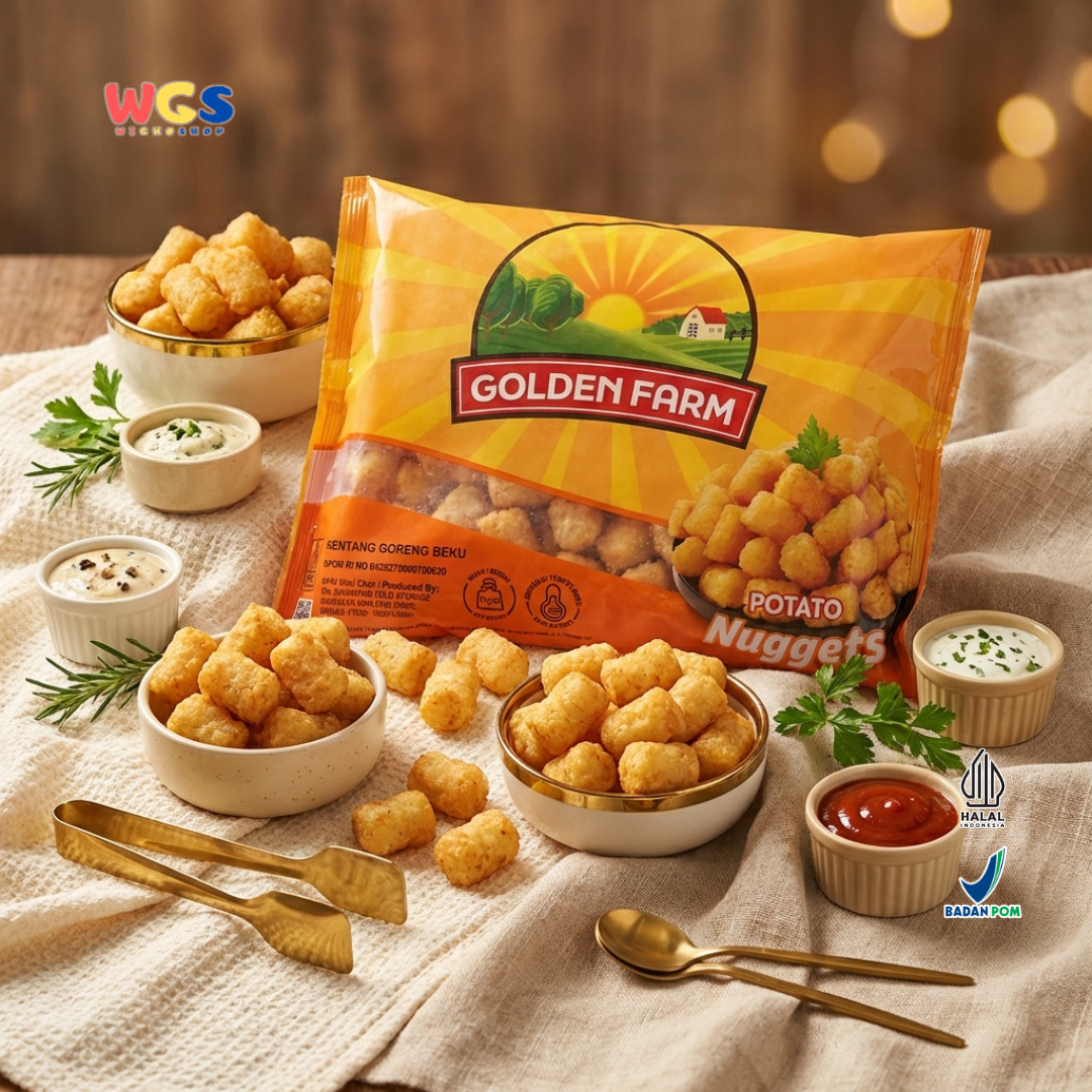 Golden Farm Potato Nuggets 750g - Kentang Goreng Beku Crispy Praktis untuk Snack & Lauk