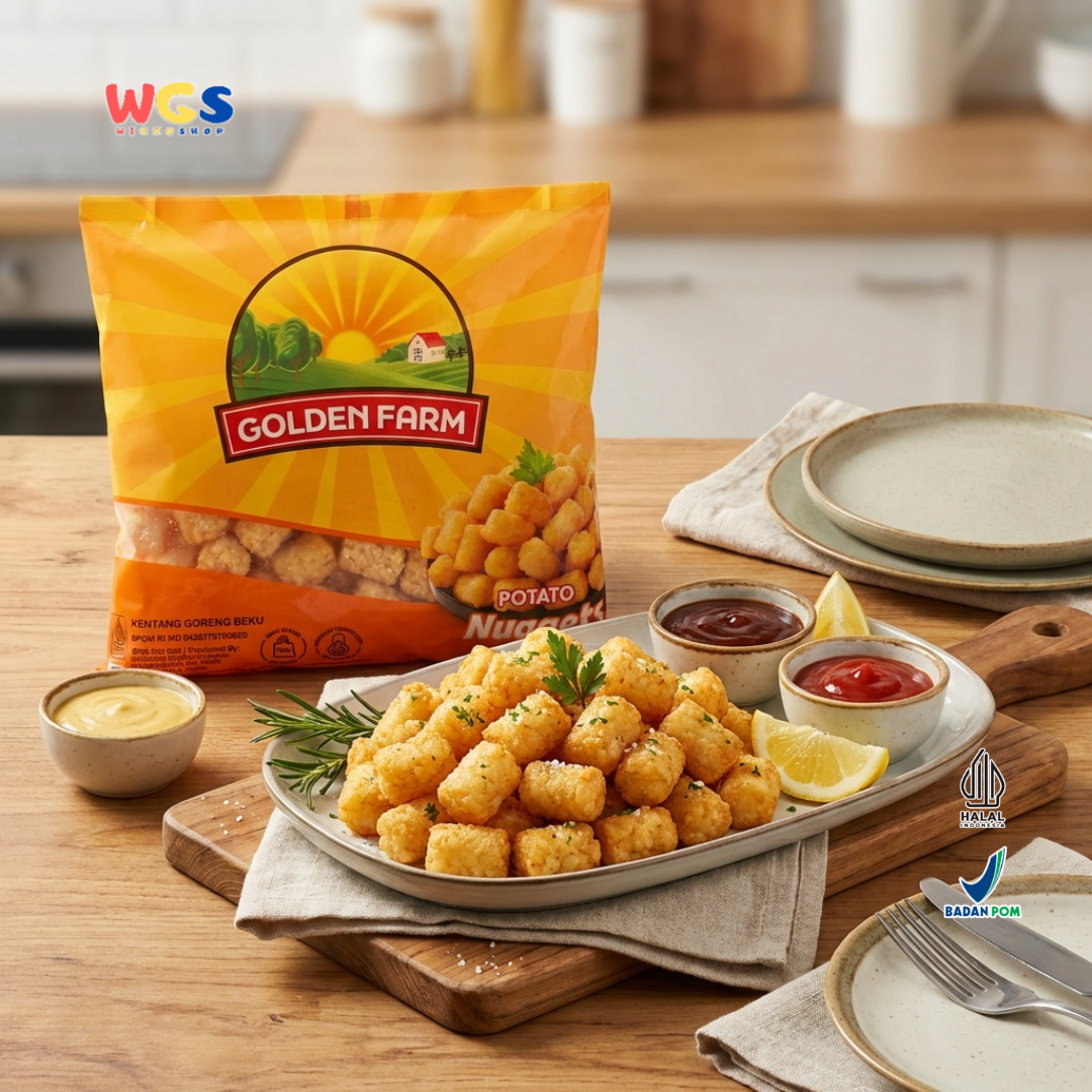 Golden Farm Potato Nuggets 750g - Kentang Goreng Beku Crispy Praktis untuk Snack & Lauk