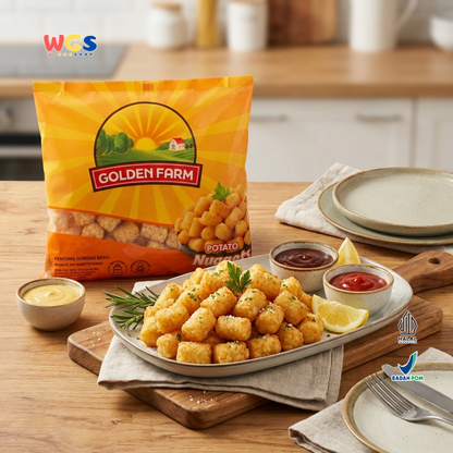 Golden Farm Potato Nuggets 750g - Kentang Goreng Beku Crispy Praktis untuk Snack & Lauk