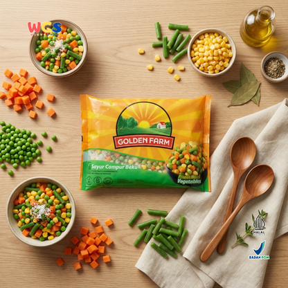 Golden Farm Mixed Vegetables 500g - Practical &amp; Nutritious Frozen Vegetables