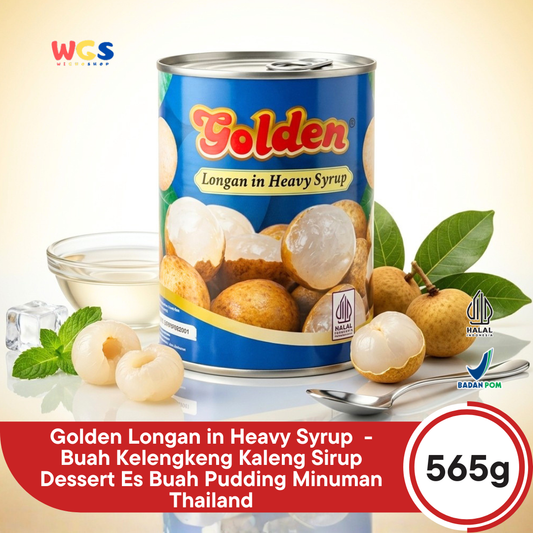 Golden Longan in Heavy Syrup 565g - Buah Kelengkeng Kaleng Sirup Dessert Es Buah Pudding Minuman Thailand
