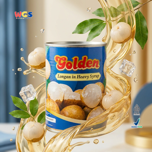 Golden Longan in Heavy Syrup 565g - Buah Kelengkeng Kaleng Sirup Dessert Es Buah Pudding Minuman Thailand