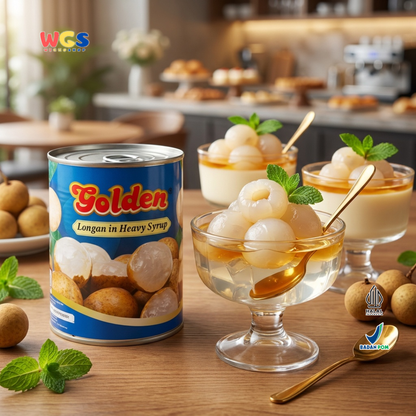 Golden Longan in Heavy Syrup 565g - Thai Premium Canned Longan